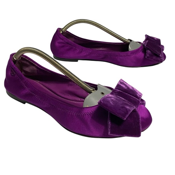 Tory Burch Viola Bow Ballet Flats size 7.5 - Picture 1 of 14